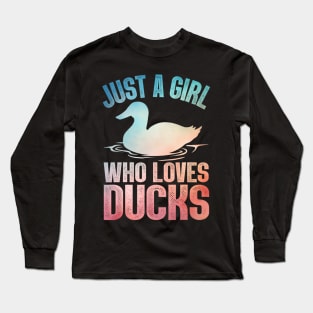 Cool Duck Girls Rubber Duck Yellow Mandarin Ducks Long Sleeve T-Shirt